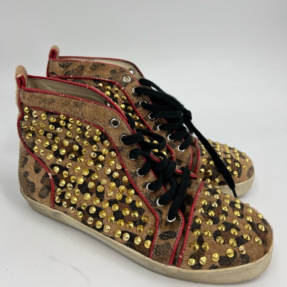 Christian Louboutin animal print spiked sneakers - Picture 4 of 8